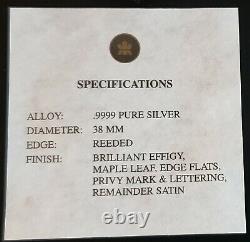 2004 CANADA $5 SAGITTARIUS Privy Silver Maple Leaf 1oz. 9999 Silver Coin & COA