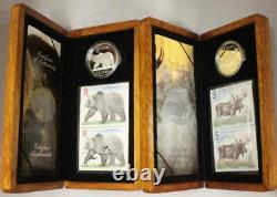 2004 Canada $8 Grizzly Bear $5 Majestic Moose. 999 Silver Coin Stamp Sets 2x Lot