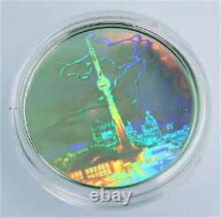 2006- 1 OZ. 9999 silver Holographic CN tower Canadian with COA & OGP