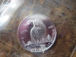 2006 Original sheet of Canada Silver Wolves. $1.9999 1/2 oz, silver coins