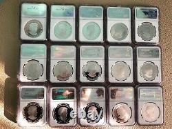 2007-2009 Canada Silver Olympics 15 Coins Full Set Ngc- Pr-70 Rare Low Pop 50