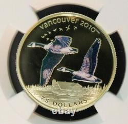 2007 Canada Proof Gold $75 Vancouver Olympics Geese Ngc Proof L72