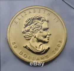 2008 Canada Gold Maple Leaf Elizabeth II 1 oz Gold Coin $50.9999 Fine Brilliant