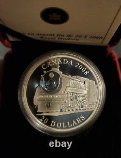 2008 Rare Limited Edition Fine 1 Oz Silver $20 Proof Coin Royal Hudson CP Train