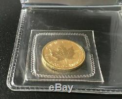 2009 Canada 1/10th oz $5 Gold Maple Leaf Coin. 9999 24K Fine Gold, mint sealed