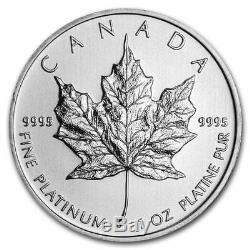 2009 Canada Maple Leaf 1 oz Platinum $50 Face Value. 9995 Platinum New & Sealed