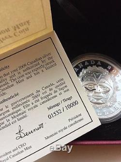 2009 RCM Summer Moon Mask SIlver Coin $20 Royal Canadian Mint