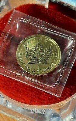 2010 1/10 oz Gold Maple Leaf Coin Pure. 9999 Fine Gold 5 Dollars Canada Mint Au
