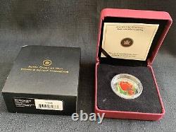 2011 $20 Fine Silver Coin Tulip With Glass Ladybug Numbered/5000 VERY NICE