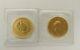 2012 & 1990 1/10 Oz Gold Maple Leaf $5 Coin 9999 Seal Opened On Both Package