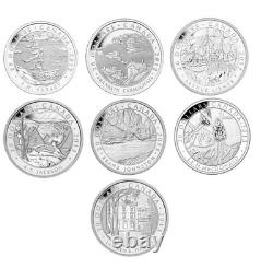 2012 $20 The Group of Seven Set of 7 Fine Silver Coins