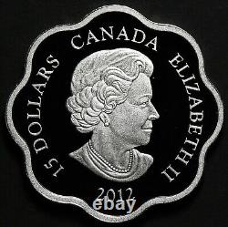 2012 Canada $15 Year of the Dragon Scalloped Silver Proof #18309z