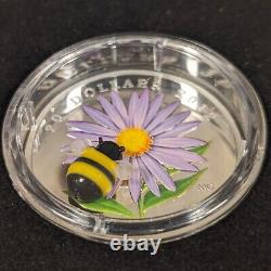 2012 Canada $20 Aster with Venetian Glass Bumble Bee 99.99% Fine Silver Coin