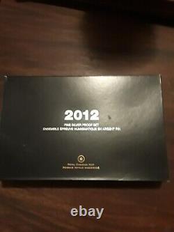 2012 Royal Canadian Mint Fine Silver Proof Set Rare Never Circulated Dollar