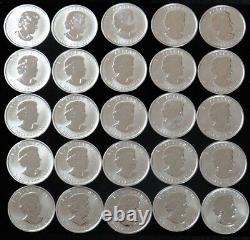 2012 Silver Canada Roll (25) Moose Wildlife Choice Mint State Coins