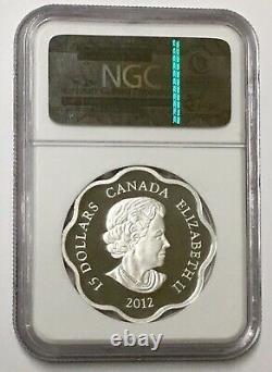 2012'Year of the Dragon' (Scallop Shaped) $15 Silver. 9999 Fine NGC pf 70 UC