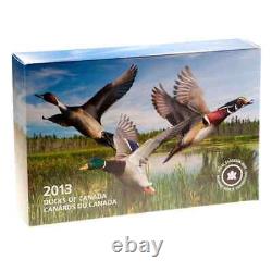 2013 $10 Ducks of Canada Pure Silver 3Coin Set with Display Case and Duck Caller