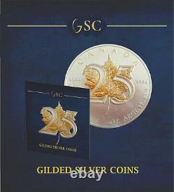 2013 25th Anniversary 1 Oz Gilded Silver Canadian Maple Collectors Edition