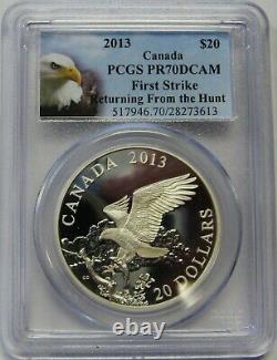 2013 Canada $20 Silver Proof Returning From the Hunt PCGS PR70 DCAM First Strike