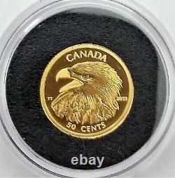 2013 Canada Bald Eagle 50 Cent 1/25 oz 99.99% Pure Gold Proof Coin