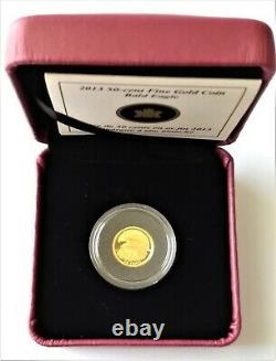2013 Canada Bald Eagle 50 Cent 1/25 oz 99.99% Pure Gold Proof Coin