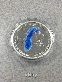 2014/15 Royal Canadian Mint $20 Silver Coins The Great Lakes Series