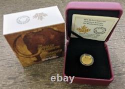 2014 $5 Gold RCM Woolly Mammoth 1/10 Oz Proof Coin Box + COA Mintage 3000