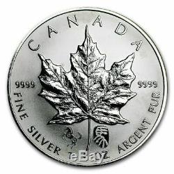 2014 $5 Silver 1oz Maple Leaf Chinese Lunar Double Horse Privy