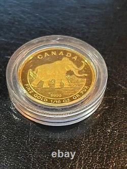 2014 CANADA GOLD WOOLLY MAMMOTH 1/10 oz. 9999 Gold PROOF COIN MINT RARE