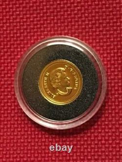 2014 Canada 50-Cent Quebec/Charlottetown 1/25 oz Pure Gold Coin Boxed & COA