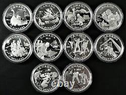 2014 Exploring Canada Set of 10 x $15 Fine Silver #14834