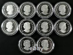 2014 Exploring Canada Set of 10 x $15 Fine Silver #14834