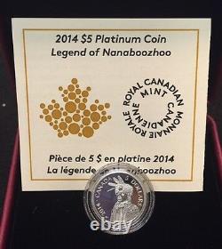 2014 Royal Canadian Mint $5 Pure Platinum Coin Nanaboozhoo
