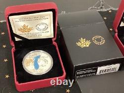 2014 The Great Lakes COLORIZED Canada $20 1oz 0.9999 Silver Coins with OGP/COA