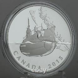 2015 $20 Canadian Home Front Canada's First Submarines WW1, 1 oz Pure Silver