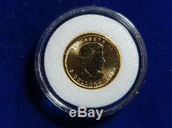 2015 Canada 1/10 oz $5.9999 Gold Maple Leaf Royal Canadian Mint Coin wCapsule
