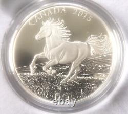 2015, Canada, $100, Proof, 99.99% Silver, Little Iron Horse, Encaps. In RCM Box