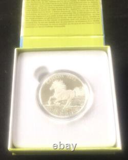 2015, Canada, $100, Proof, 99.99% Silver, Little Iron Horse, Encaps. In RCM Box