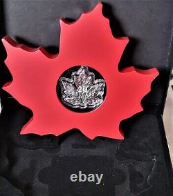 2015 Canada $20 Fine Silver Coin Maple Leaf Shaped FREE SHIPPING