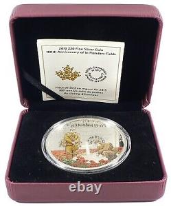 2015 Canada Flanders Field Ann. $50 Fine Silver Proof #19707