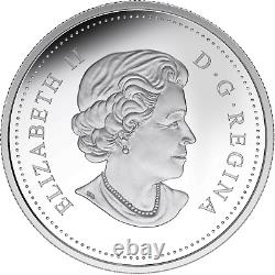 2015 Canadian BLACK EYED SUSAN Crystal Dewdrops 1 oz. 9999 silver Proof coin OGP
