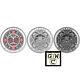 2015'singing Moon Mask' Proof $25 Silver 3-coin Set. 9999 Fine (16989) (nt)