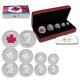 2015 The Maple Leaf 999 Fine Silver Fractional Royal Canadian Mint Coins Set