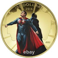 2016 $100 14 Karat Gold Batman vs Superman Dawn Of Justice Coin DC Box Coa