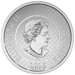 2016 $2 Coloured Big Coin Polar Bear Pure Silver Coin Royal Canadian Mint