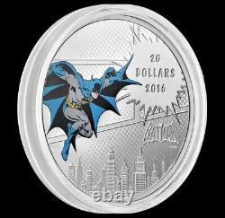 2016 $20 DC Comics Originals Batman The Dark Knight 1oz Pure Silver Coin