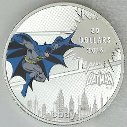 2016 $20 DC Comics Originals Dark Knight, Batman, 1 oz Pure Silver Color Proof