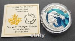 2016 $20 Fine Silver Coin Geometry In Art The Polar Bear