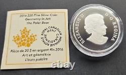 2016 $20 Fine Silver Coin Geometry In Art The Polar Bear