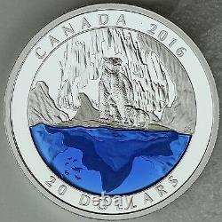 2016 $20 Masters Club Coin #3 99.99% Pure Silver Polar Bear with Blue Enamel